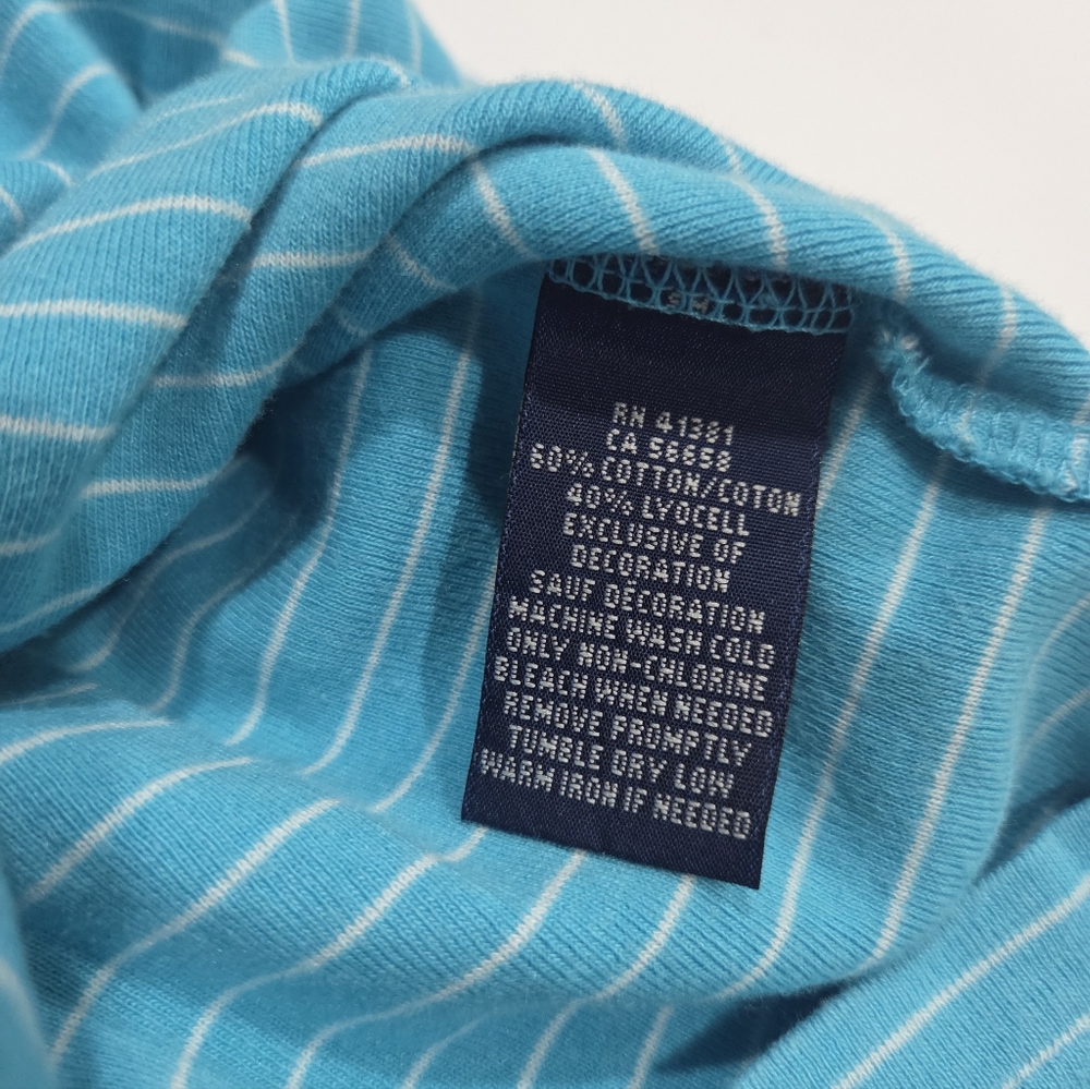 Ralph Lauren Blue Striped Women's Tshirt Sz.S/P - Picture 8 of 9